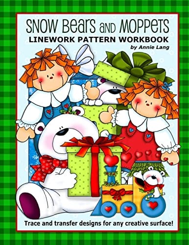 Snow Bears and Moppets Linework Pattern Workbook