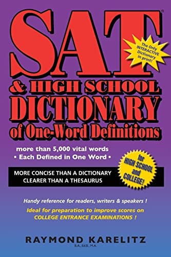 SAT and High School Dictionary of One-Word Definitions