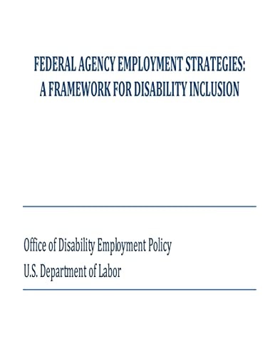 Federal Agency Employment Strategies A Framework for Disability Inclusion