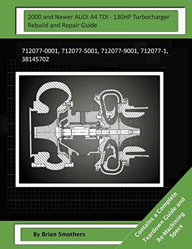 2000 and Newer AUDI A4 TDI - 130HP Turbocharger Rebuild and Repair Guide 712077-0001, 712077-5001, 712077-9001, 712077-1, 38145702