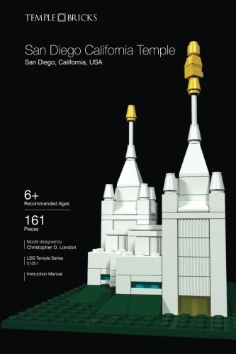 Temple Bricks San Diego California Temple: Construction Toy Building Instructions