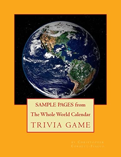 SAMPLE PAGES from "The Whole World Calendar Trivia Game"