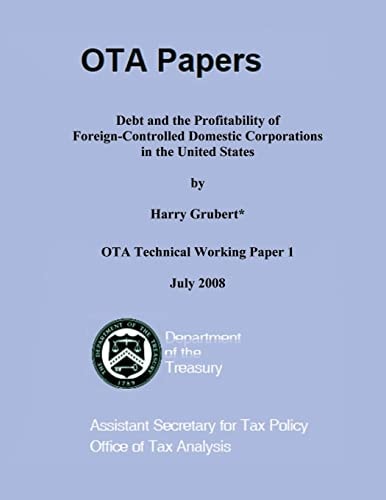 Debt and the Profitability of Foreign-Controlled Domestic Corporations in the United States
