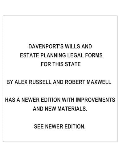 Davenport's Indiana Wills and Estate Planning Legal Forms