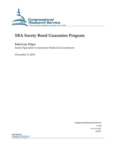 SBA Surety Bond Guarantee Program