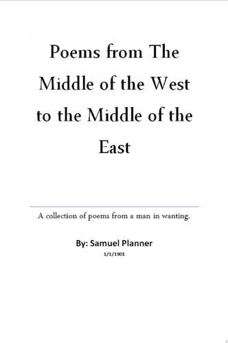 Poems From The Middle Of The West To The Middle Of The East: Poems for an Arab Middle East from a Lost Arab Man