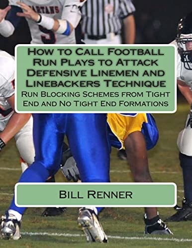 How to Call Football Run Plays to Attack Defensive Linemen and Linebackers Technique Run Blocking Schemes from Tight End and No Tight End Formations