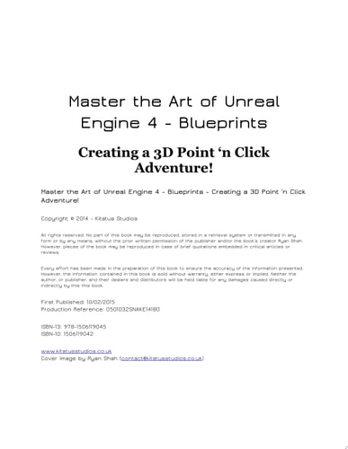 Master the Art of Unreal Engine 4 Creating a 3D Point and Click Adventure