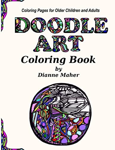 Doodle Art Coloring Book Coloring Pages for Older Children and Adults