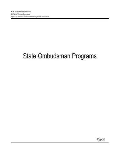 State Ombudsman Programs