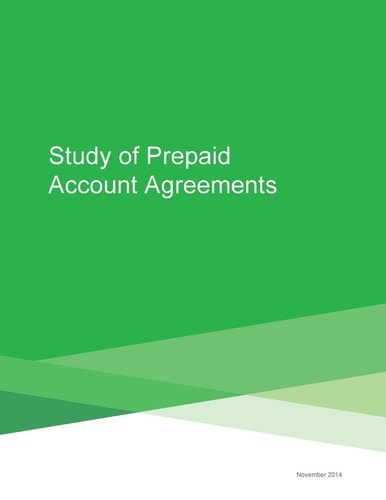 Study of Prepaid Account Agreements