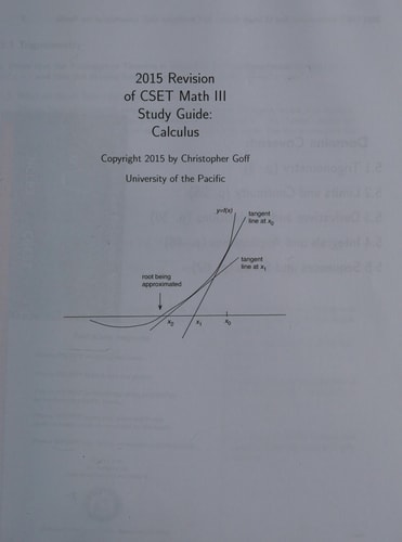 2015 Revision of CSET Math III Calculus