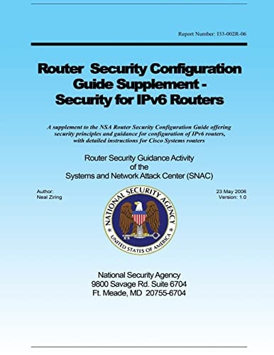 Router Security Configuration Guide Supplement - Security for IPv6 Routers