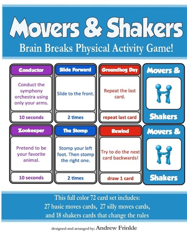 Movers and Shakers Brain Breaks Physical Activity Game
