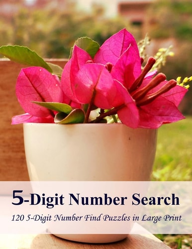 5-Digit Number Search 120 5-Digit Number Find Puzzles in Large Print