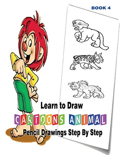 Learn to Draw Cartoons Pencil Drawings Step By Step Book 5: Pencil Drawing Ideas for Absolute Beginners