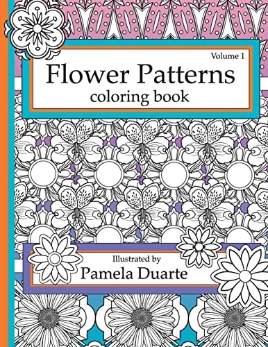 Flower Patterns Coloring Book, Volume1