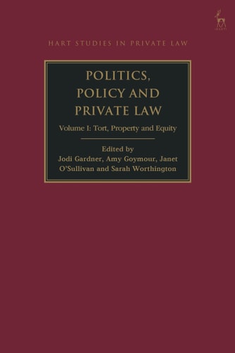 Politics, Policy and Private Law Volume I: Tort, Property and Equity
