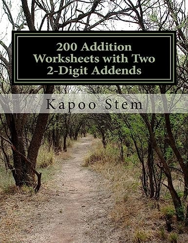 200 Addition Worksheets with Two 2-Digit Addends Math Practice Workbook