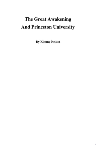 The Great Awakening And Princeton University