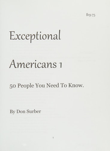 Exceptional Americans 50 People You Need To Know.