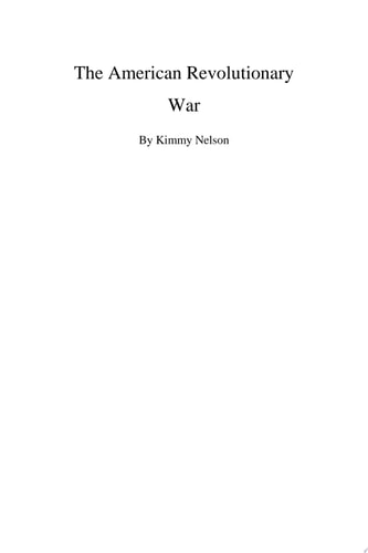 The American Revolutionary War