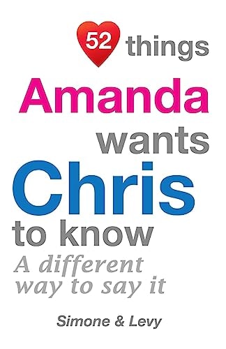 52 Things Amanda Wants Chris To Know A Different Way To Say It