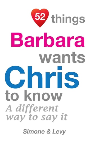 52 Things Barbara Wants Chris To Know A Different Way To Say It
