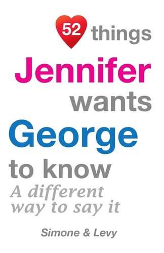 52 Things Jennifer Wants George To Know A Different Way To Say It