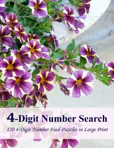 4-Digit Number Search 120 4-Digit Number Find Puzzles in Large Print