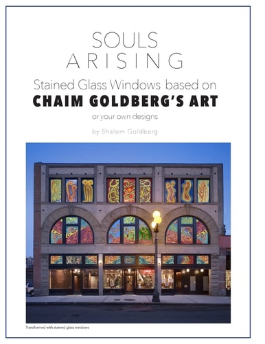Souls Arising Stained Glass Windows Based on Chaim Goldberg's Art: Exploring Stained Glass Window Possibilities