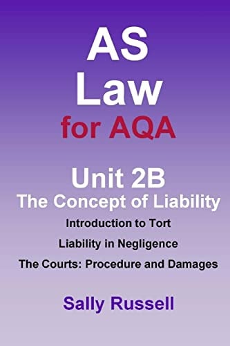 AS Law for AQA Unit 2B The Concept of Liability Introduction to Tort: Liability in Negligence. The Courts: Procedure and Damages