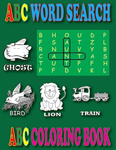 ABC Word Search and ABC Coloring Books Children's Activity Books, Children's Coloring Books