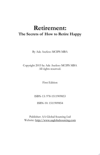 Retirement The Secrets of How to Retire Happy