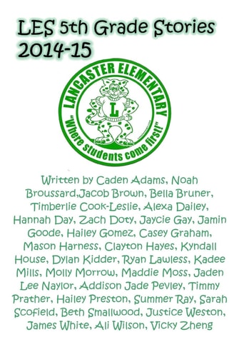 Les 5th Grade Stories 2014-15