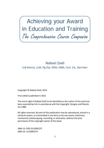 Achieving your Award in Education and Training (AET): The Comprehensive Course Companion