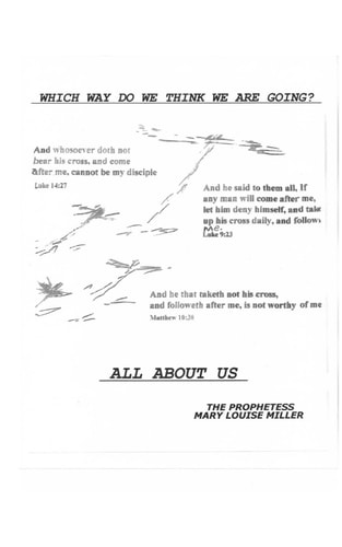 Which Way Do We Think We Are Going? (All About Us)