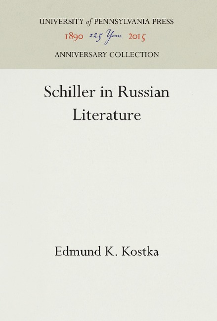Schiller in Russian Literature