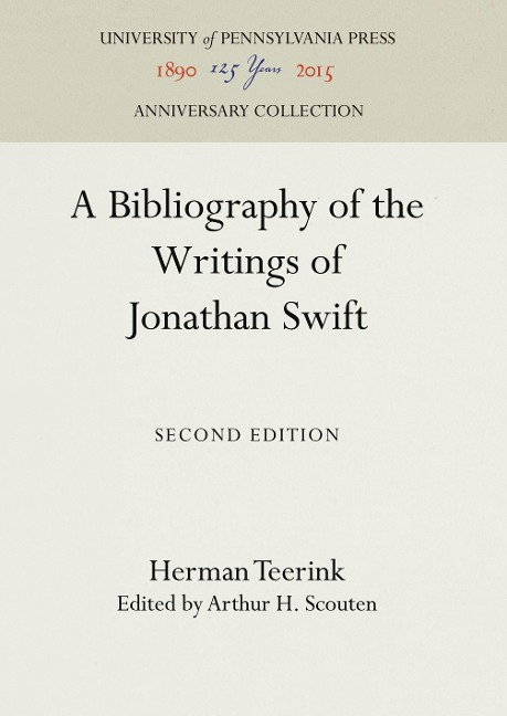 A Bibliography of the Writings of Jonathan Swift