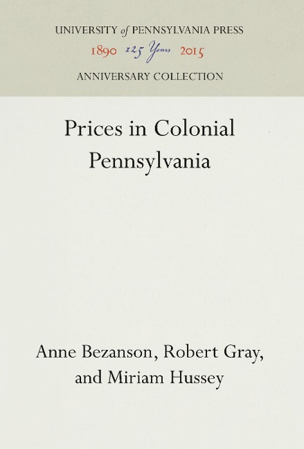 Prices in Colonial Pennsylvania
