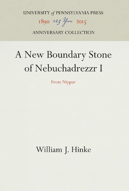 A New Boundary Stone of Nebuchadrezzr I: From Nippur