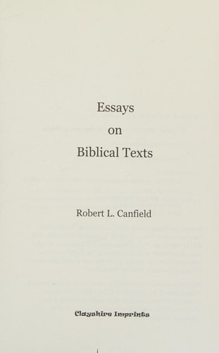 Essays on Biblical Texts