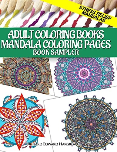 Adult Coloring Books Mandala Coloring Pages Book Sampler Stress Relief Mandalas