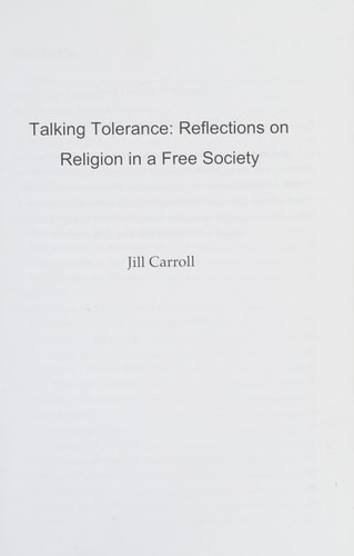 Talking Tolerance Reflections on Religion in a Free Society