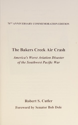 The Bakers Creek Air Crash America's Worst Aviation Disaster