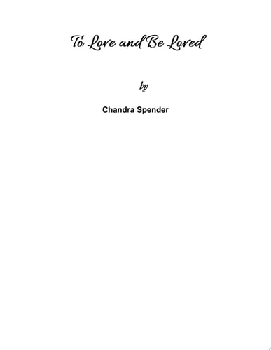 To Love & Be Loved