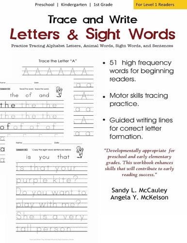 Trace and Write Practice Tracing Alphabet Letters, Animal Words, Sight Words, and Sentences