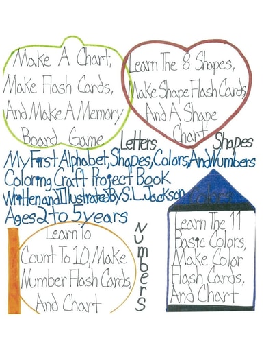 My First Alphabet, Shapes, Colors, and Numbers Coloring Craft Project Book