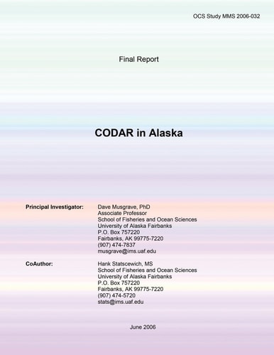 Final Report CODAR in Alaska