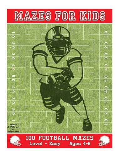 Mazes for Kids 100 Football Mazes: Level Easy
